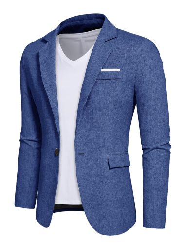 Mens Blazer Slim Fit Sport Coats Suit Jacket for Daily Business and Prom Party