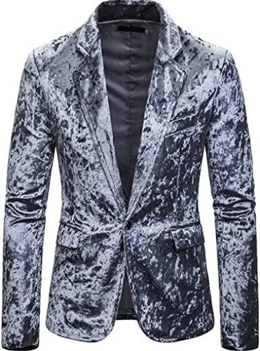 Men's Printed Suit Jacket Stylish Floral Dress Coat Slim Fit Blazer Wedding Dinner Party Tuxedo Jacket
